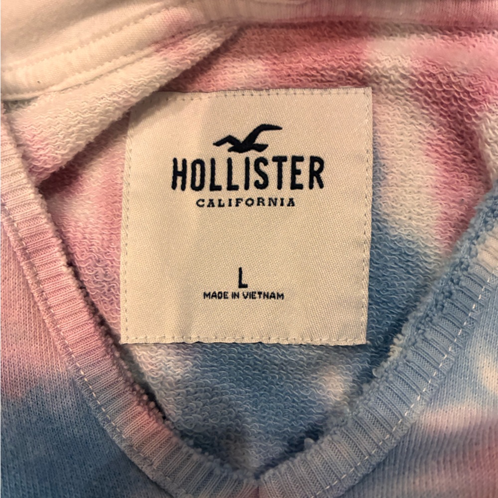 Hollister Blue and Pink Tie-Dye Hoodie - Picture 3 of 12